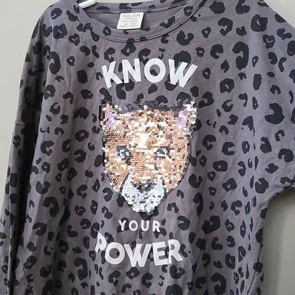 Zara Other - NWOT Zara Kids Know Your Power Sequin Tshirt